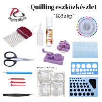 Quilling eszközkészlet, szett (III. - Közép)