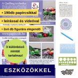 Vízi Állatok - Quilling minta (190db csík 12db mintához, leírás, eszközök)