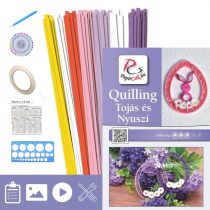   Tojás és Nyuszi - Quilling minta (220db csík 10db mintához, leírás, eszközök)