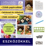 Süni és levél - Quilling minta (200db csík 23db mintához és leírás, eszközök)