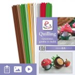   Gesztenye, gomba, makk - Quilling minta (310db csík 30db mintához és leírás)