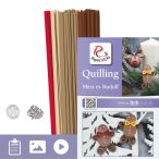   Mézi és Rudolf - Quilling minta (170db csík 5-5db mintához és leírás képekkel)