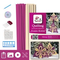   Eosin-Krém - Quilling minta (200db csík 11db mintához, leírás, eszközök)